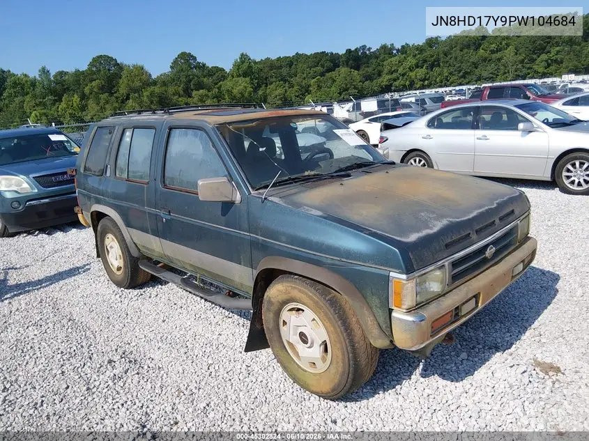 1993 Nissan Pathfinder Xe/Se VIN: JN8HD17Y9PW104684 Lot: 45302824