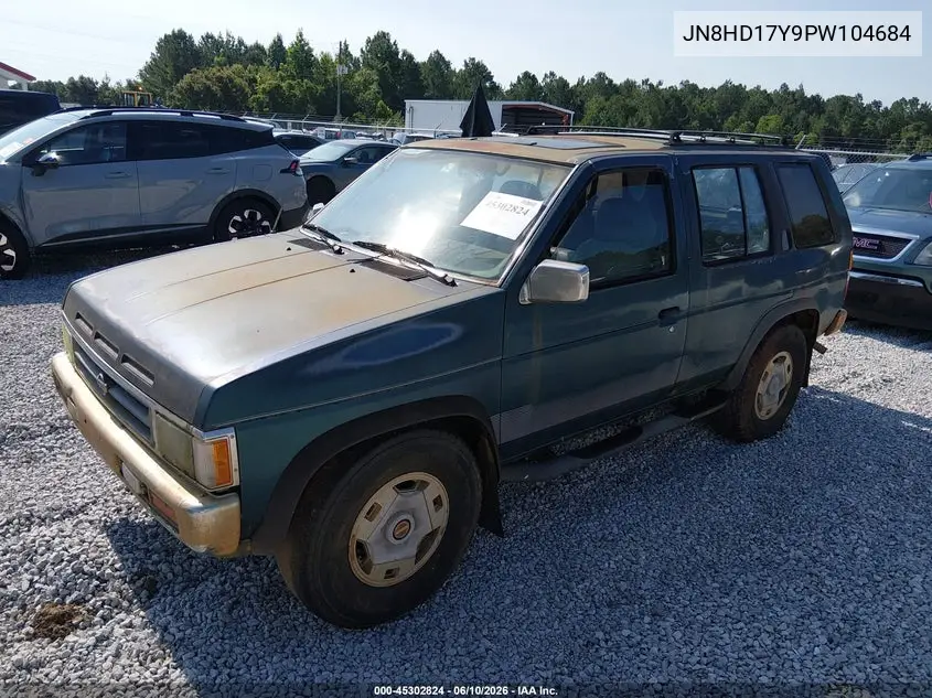 1993 Nissan Pathfinder Xe/Se VIN: JN8HD17Y9PW104684 Lot: 45302824