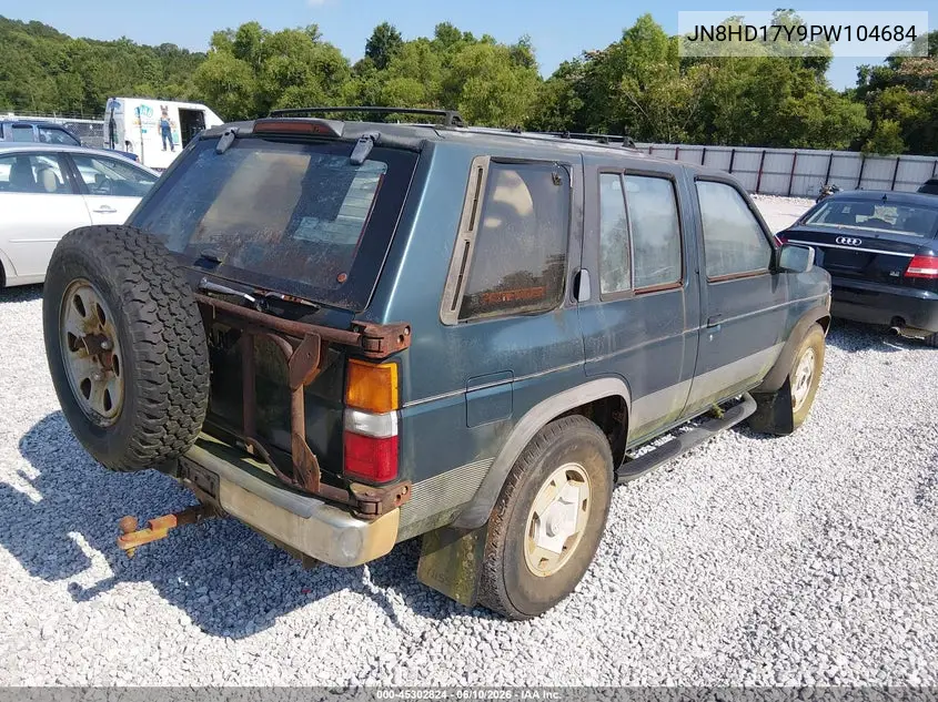 1993 Nissan Pathfinder Xe/Se VIN: JN8HD17Y9PW104684 Lot: 45302824