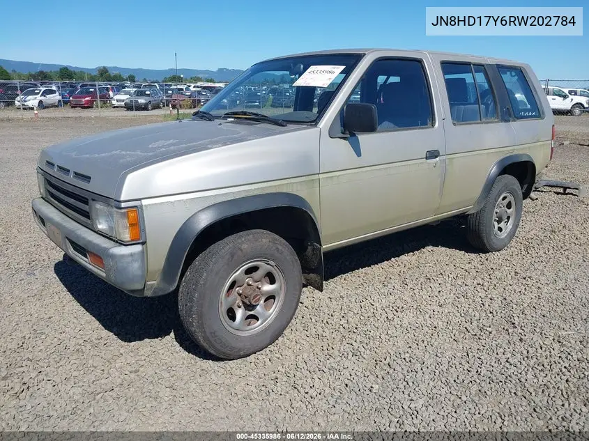 1994 Nissan Pathfinder Le/Se/Xe VIN: JN8HD17Y6RW202784 Lot: 45335986