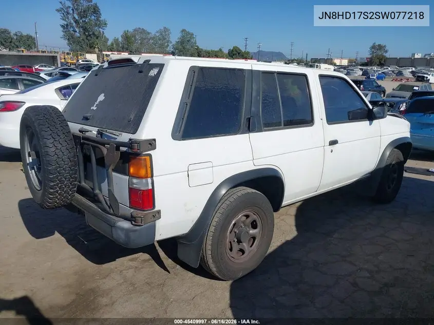 1995 Nissan Pathfinder Xe/Le VIN: JN8HD17S2SW077218 Lot: 45409997