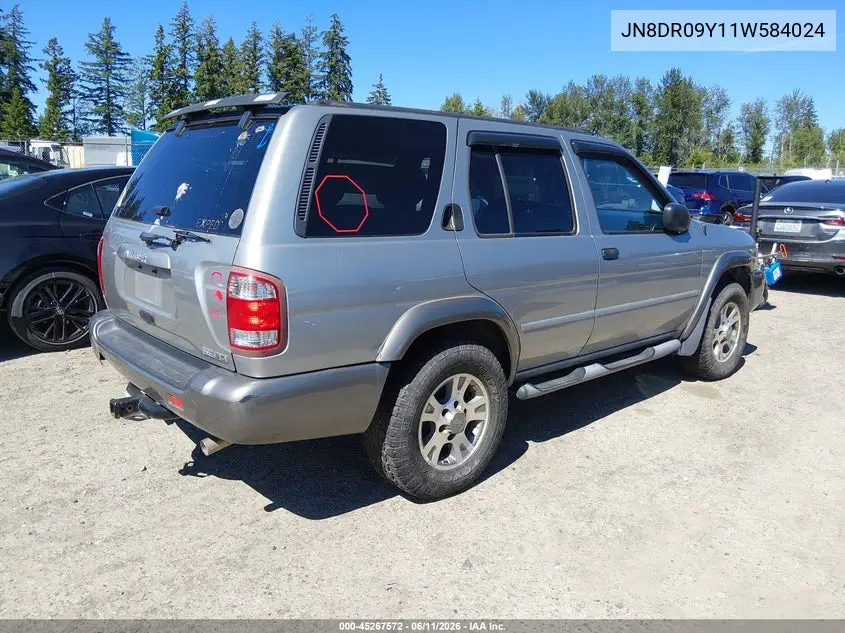 2001 Nissan Pathfinder Se VIN: JN8DR09Y11W584024 Lot: 45267572