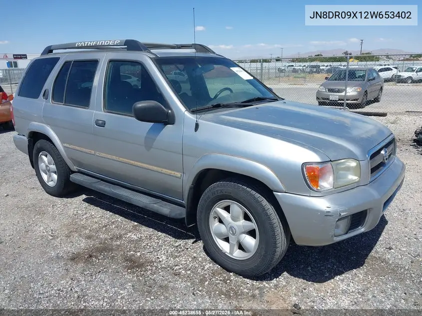 2002 Nissan Pathfinder Se VIN: JN8DR09X12W653402 Lot: 45238655