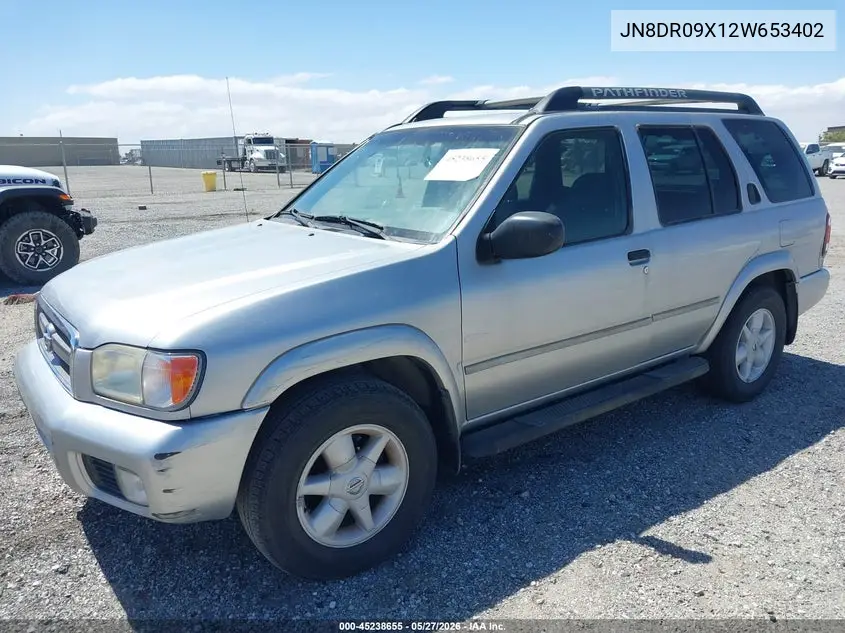 2002 Nissan Pathfinder Se VIN: JN8DR09X12W653402 Lot: 45238655
