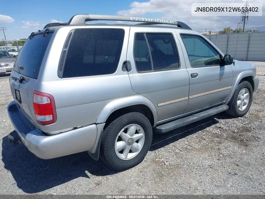 2002 Nissan Pathfinder Se VIN: JN8DR09X12W653402 Lot: 45238655