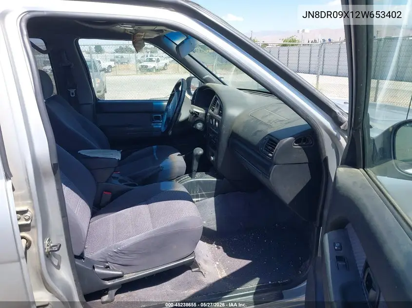 2002 Nissan Pathfinder Se VIN: JN8DR09X12W653402 Lot: 45238655