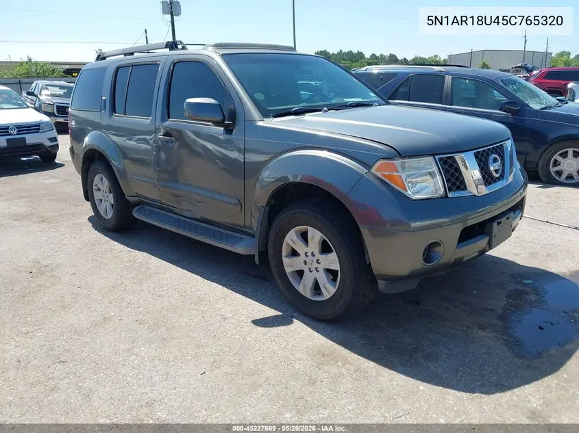 2005 Nissan Pathfinder Le VIN: 5N1AR18U45C765320 Lot: 45227669