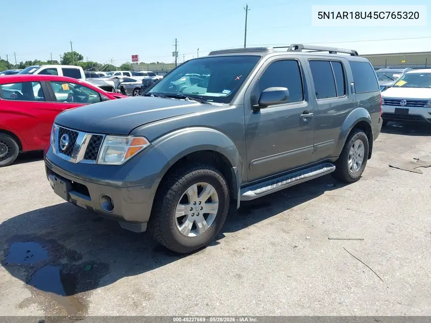 2005 Nissan Pathfinder Le VIN: 5N1AR18U45C765320 Lot: 45227669