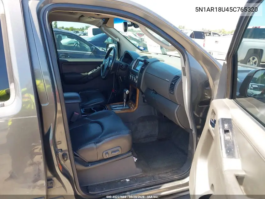 2005 Nissan Pathfinder Le VIN: 5N1AR18U45C765320 Lot: 45227669