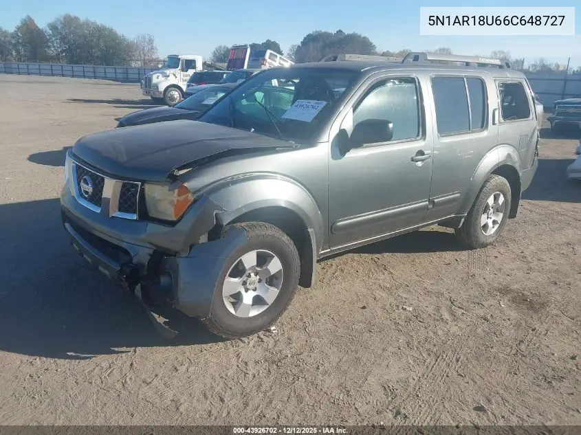 5N1AR18U66C648727 2006 Nissan Pathfinder S