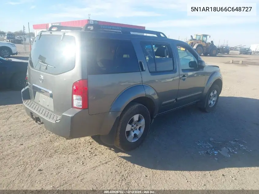 5N1AR18U66C648727 2006 Nissan Pathfinder S