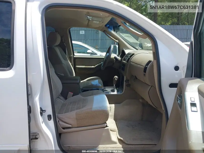 2007 Nissan Pathfinder Se VIN: 5N1AR18W67C631381 Lot: 45308896