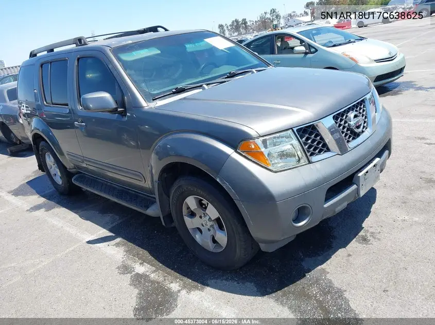 2007 Nissan Pathfinder Se VIN: 5N1AR18U17C638625 Lot: 45373004
