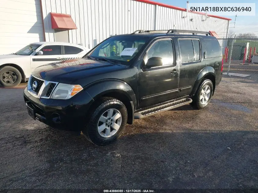 5N1AR18BX8C636940 2008 Nissan Pathfinder Se