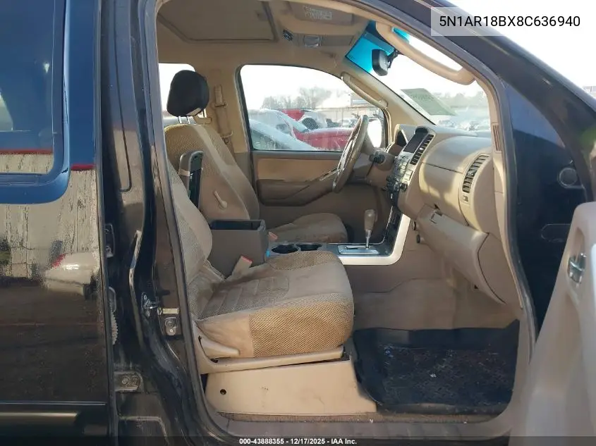 5N1AR18BX8C636940 2008 Nissan Pathfinder Se