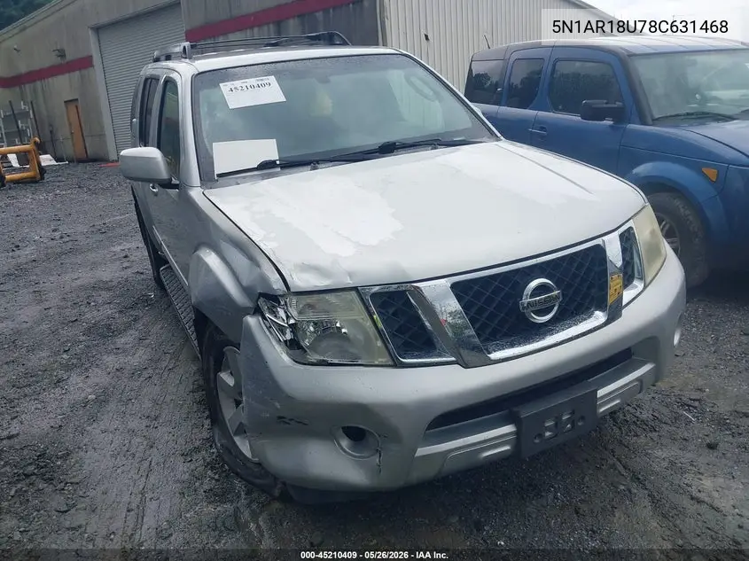 2008 Nissan Pathfinder Se VIN: 5N1AR18U78C631468 Lot: 45210409