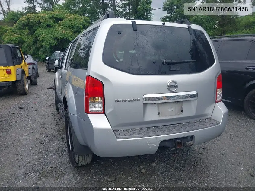 2008 Nissan Pathfinder Se VIN: 5N1AR18U78C631468 Lot: 45210409