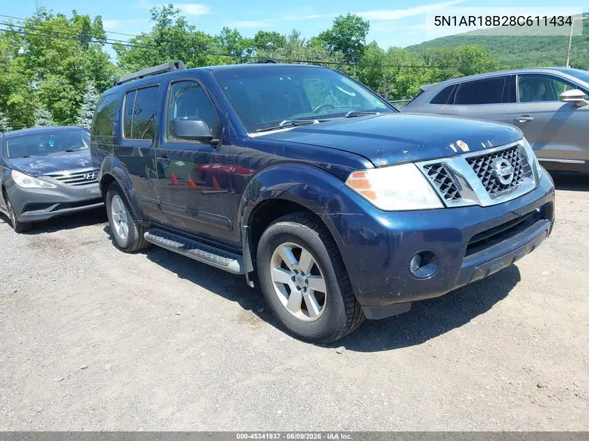 2008 Nissan Pathfinder Se VIN: 5N1AR18B28C611434 Lot: 45341937