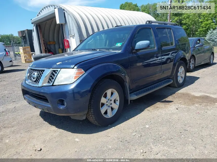 2008 Nissan Pathfinder Se VIN: 5N1AR18B28C611434 Lot: 45341937