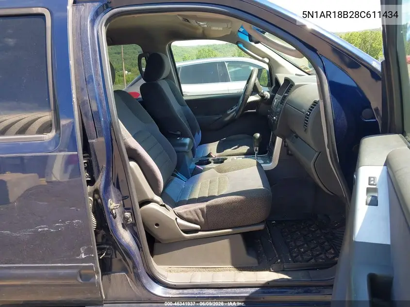 2008 Nissan Pathfinder Se VIN: 5N1AR18B28C611434 Lot: 45341937