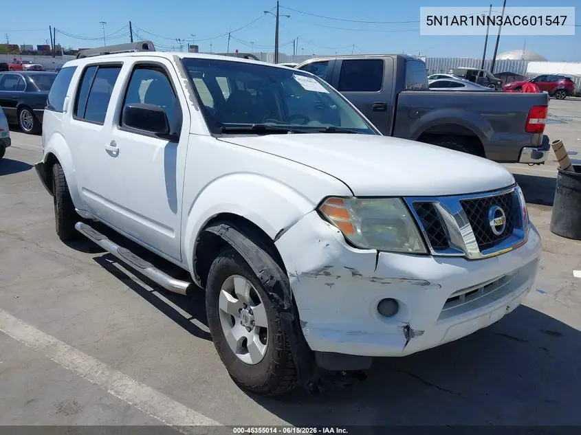 2010 Nissan Pathfinder S Fe+ VIN: 5N1AR1NN3AC601547 Lot: 45355014