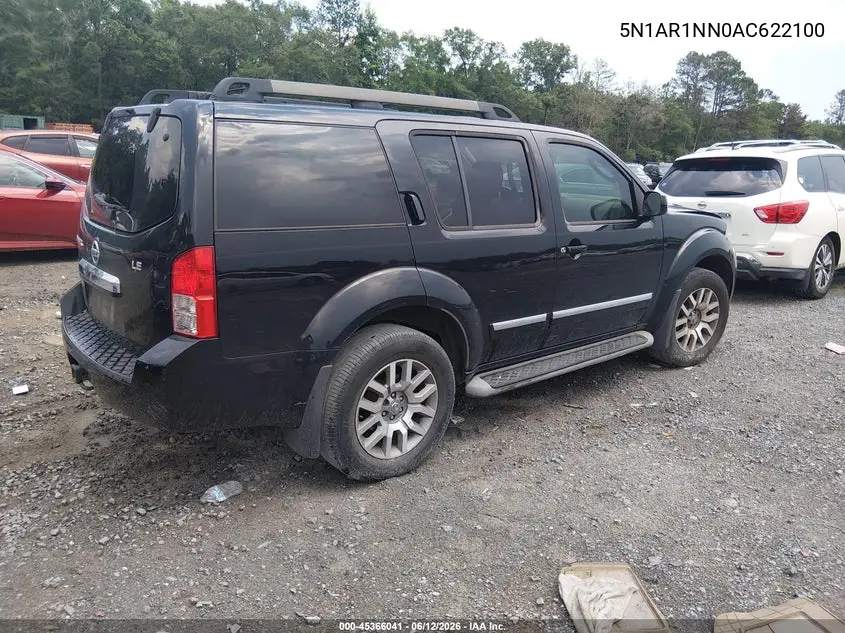 2010 Nissan Pathfinder Le VIN: 5N1AR1NN0AC622100 Lot: 45366041