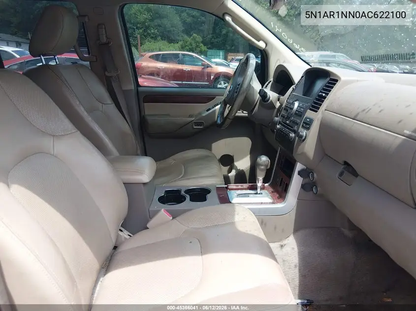 2010 Nissan Pathfinder Le VIN: 5N1AR1NN0AC622100 Lot: 45366041