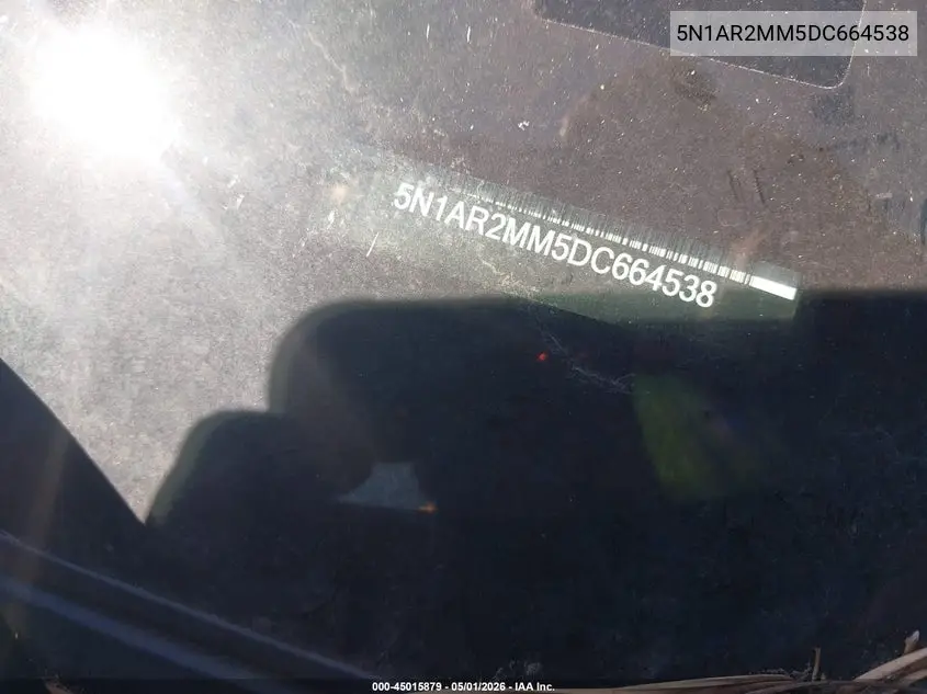 5N1AR2MM5DC664538 2013 Nissan Pathfinder Platinum