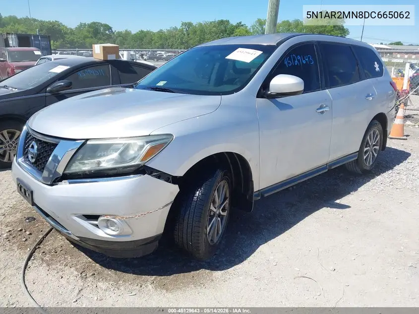 2013 Nissan Pathfinder S VIN: 5N1AR2MN8DC665062 Lot: 45129643