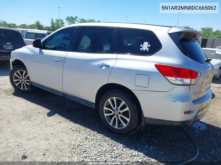 2013 Nissan Pathfinder S VIN: 5N1AR2MN8DC665062 Lot: 45129643