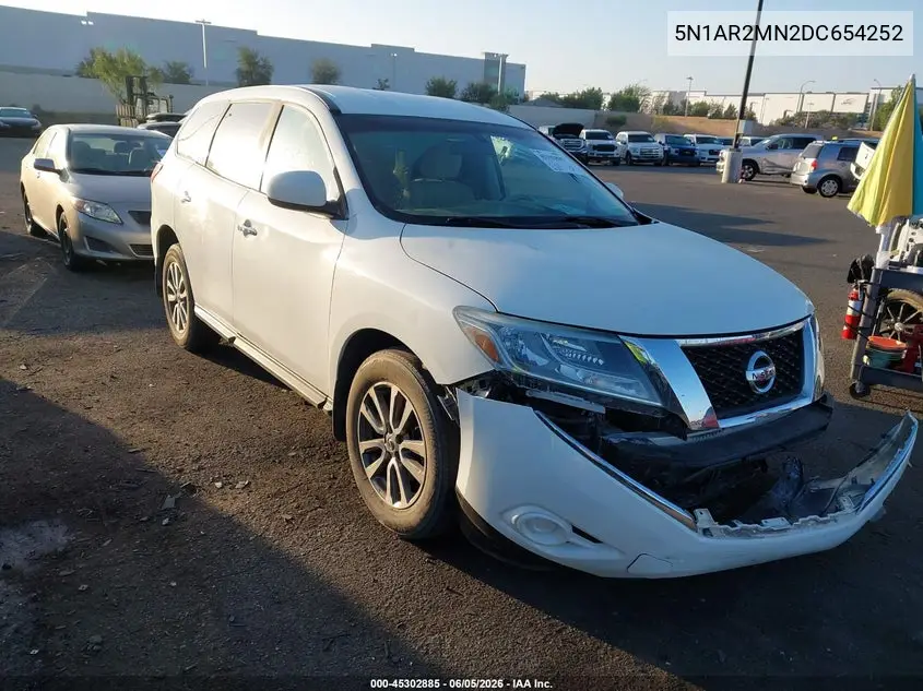 5N1AR2MN2DC654252 2013 Nissan Pathfinder S