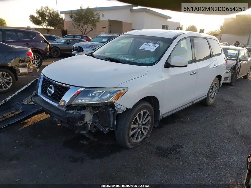 5N1AR2MN2DC654252 2013 Nissan Pathfinder S