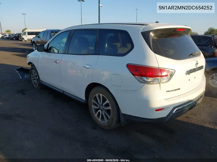 5N1AR2MN2DC654252 2013 Nissan Pathfinder S