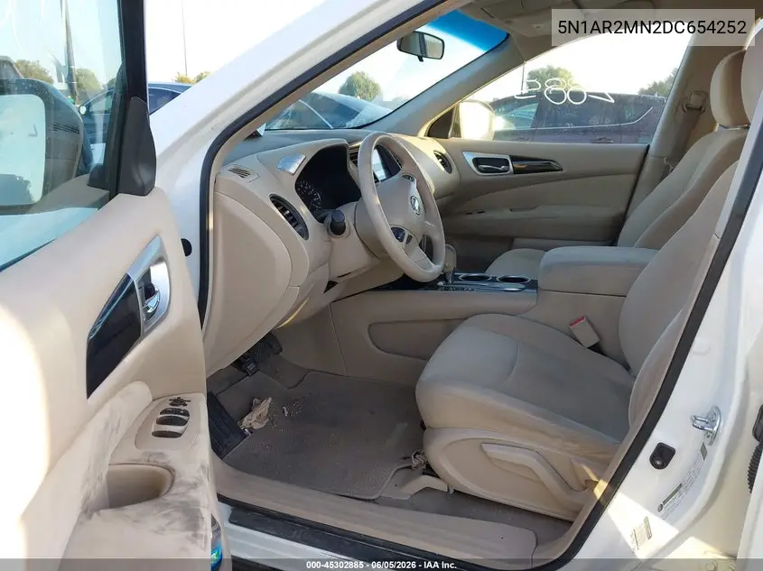 5N1AR2MN2DC654252 2013 Nissan Pathfinder S