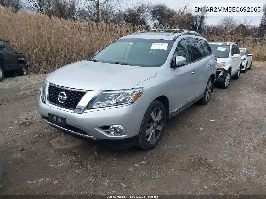 5N1AR2MM5EC692065 2014 Nissan Pathfinder Platinum