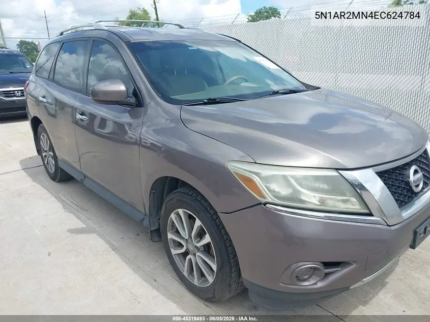 2014 Nissan Pathfinder Sv VIN: 5N1AR2MN4EC624784 Lot: 45319493