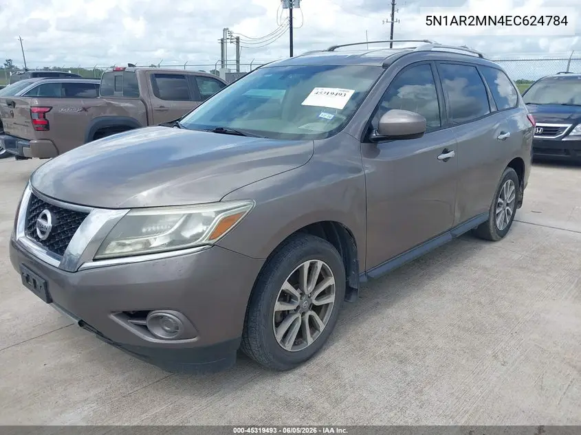 2014 Nissan Pathfinder Sv VIN: 5N1AR2MN4EC624784 Lot: 45319493