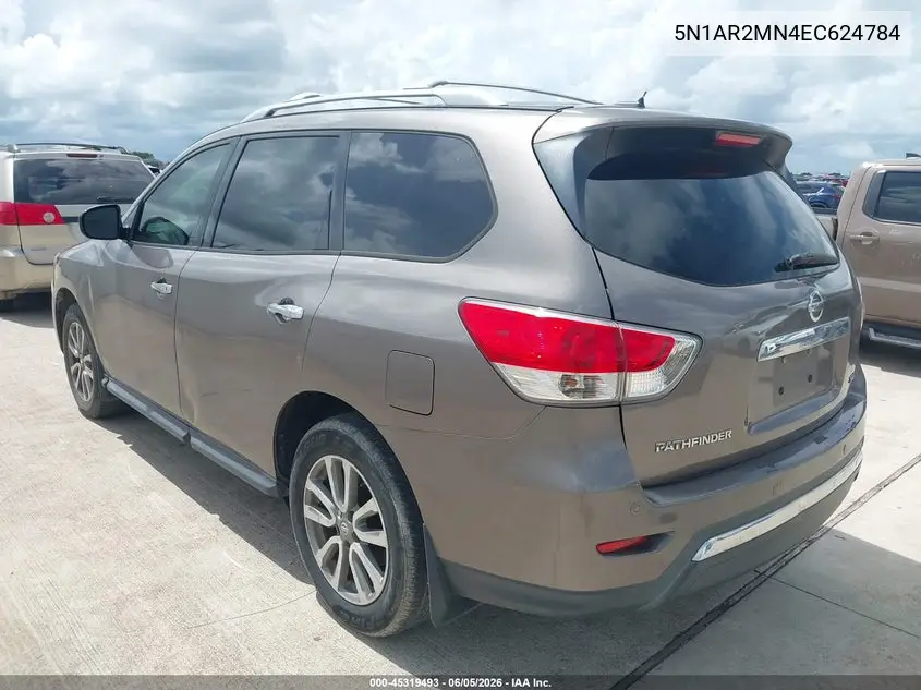 2014 Nissan Pathfinder Sv VIN: 5N1AR2MN4EC624784 Lot: 45319493