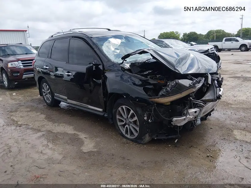 2014 Nissan Pathfinder Sl VIN: 5N1AR2MN0EC686294 Lot: 45338317