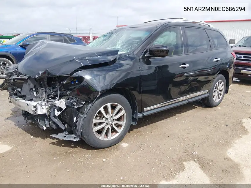 2014 Nissan Pathfinder Sl VIN: 5N1AR2MN0EC686294 Lot: 45338317