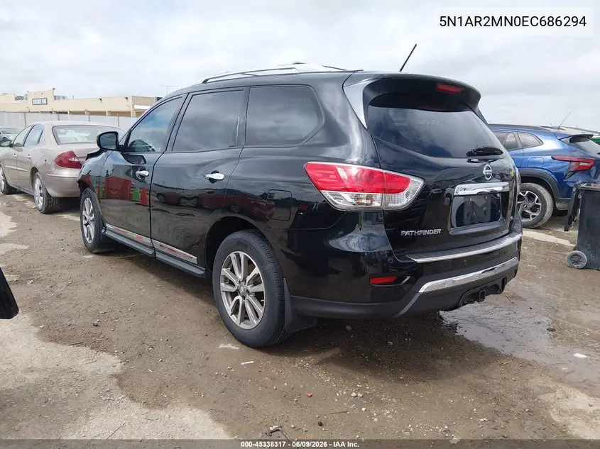 2014 Nissan Pathfinder Sl VIN: 5N1AR2MN0EC686294 Lot: 45338317
