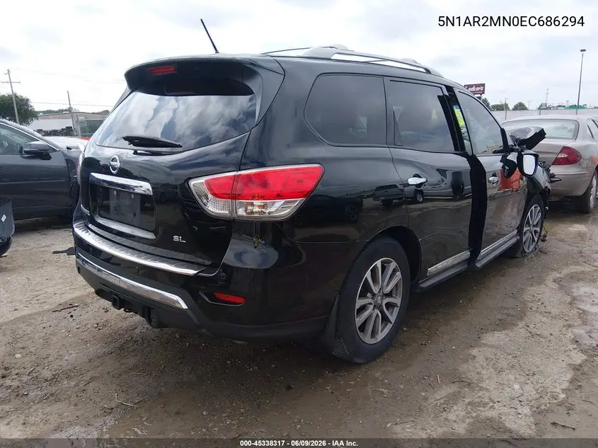 2014 Nissan Pathfinder Sl VIN: 5N1AR2MN0EC686294 Lot: 45338317