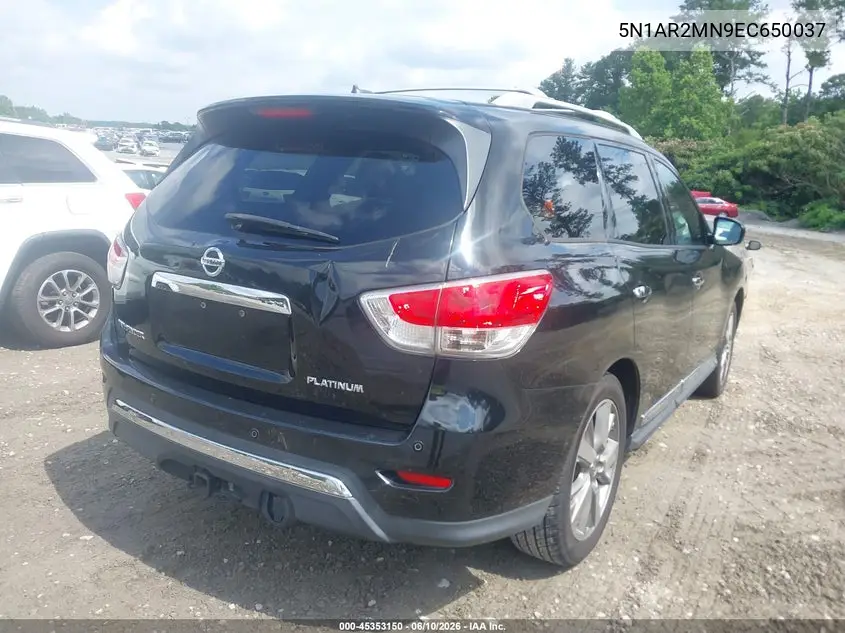 2014 Nissan Pathfinder Platinum VIN: 5N1AR2MN9EC650037 Lot: 45353150