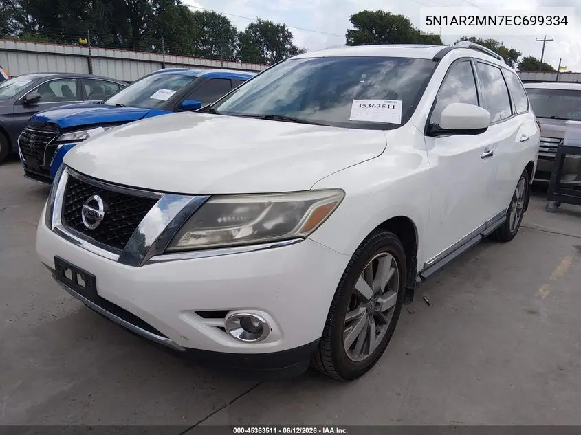 2014 Nissan Pathfinder Platinum VIN: 5N1AR2MN7EC699334 Lot: 45363511