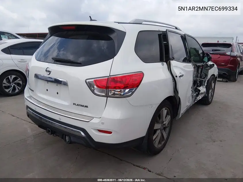 2014 Nissan Pathfinder Platinum VIN: 5N1AR2MN7EC699334 Lot: 45363511