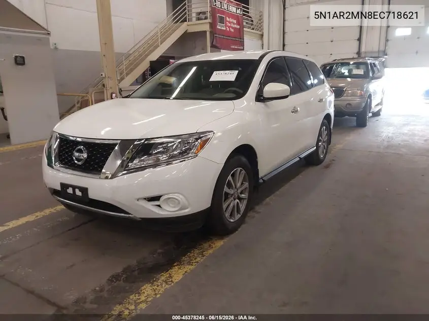 2014 Nissan Pathfinder S VIN: 5N1AR2MN8EC718621 Lot: 45378245