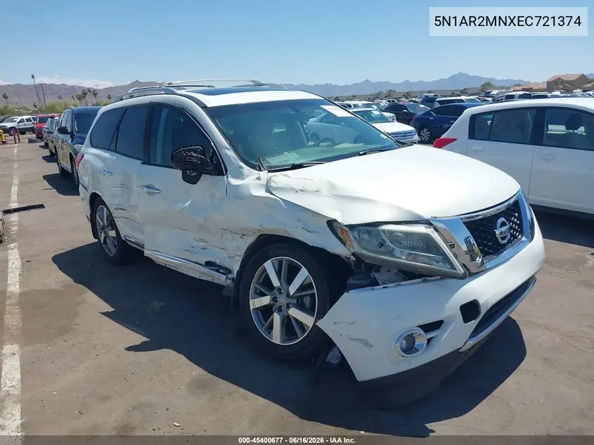 2014 Nissan Pathfinder Platinum VIN: 5N1AR2MNXEC721374 Lot: 45400677