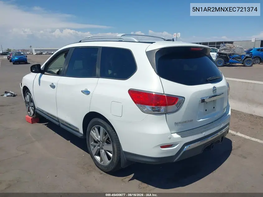 2014 Nissan Pathfinder Platinum VIN: 5N1AR2MNXEC721374 Lot: 45400677