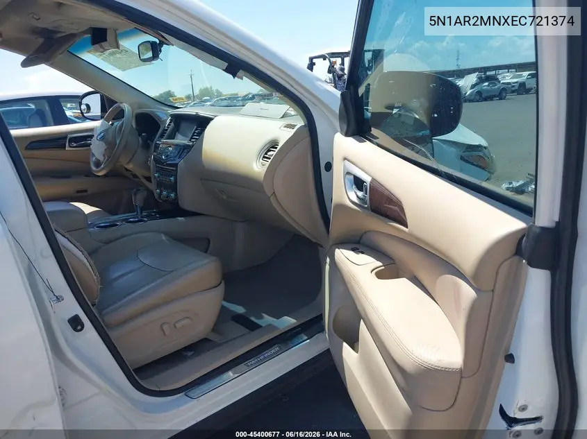 2014 Nissan Pathfinder Platinum VIN: 5N1AR2MNXEC721374 Lot: 45400677