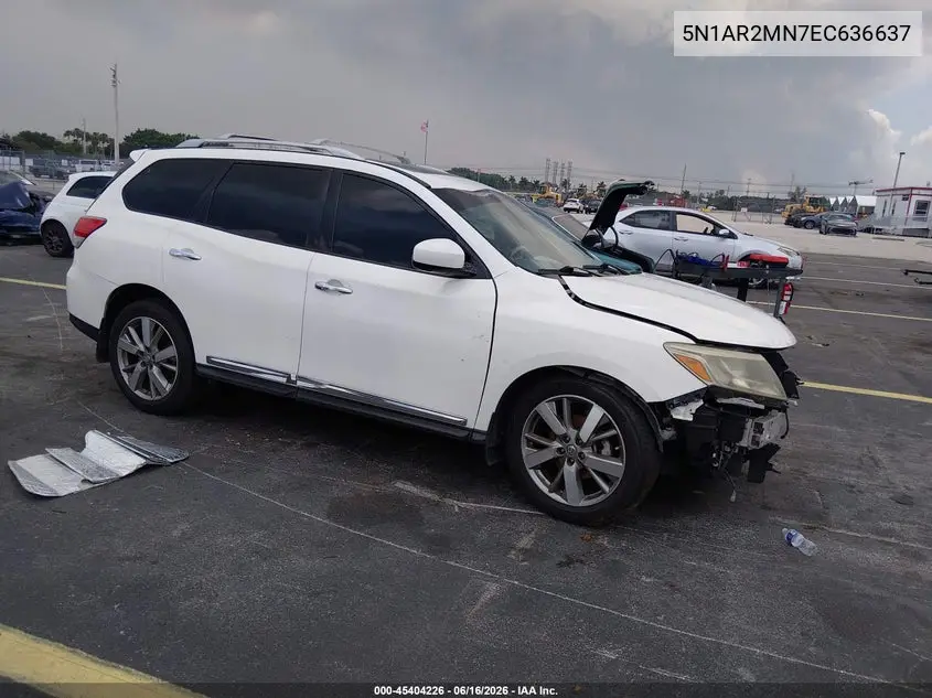 2014 Nissan Pathfinder Platinum VIN: 5N1AR2MN7EC636637 Lot: 45404226